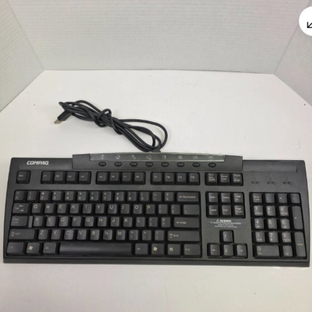 Vintage Compaq Keyboard - USB KB-9963 - Black